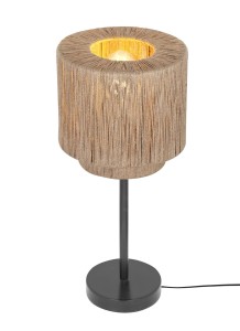 Lampa stojąca stołowa SMILLA 566800136 Trio 1x10W E27 Metal/Juta Naturalny/Czarny