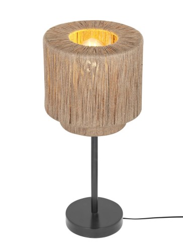 Lampa stojąca stołowa SMILLA 566800136 Trio 1x10W E27 Metal/Juta Naturalny/Czarny