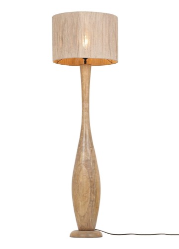 Lampa stojąca podłogowa TOBA 467200130 Trio 1x10W E27 Drewno/Juta Naturalny