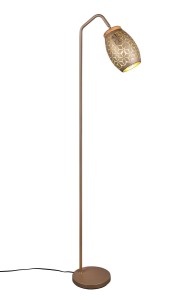 Lampa stojąca podłogowa BIDAR R41571065 RL 1x10W E27 Metal Brązowy