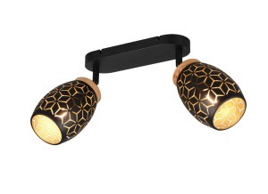 Lampa sufitowa reflektorowa BIDAR R81572080 RL 2x10W E14 Metal / Złoty/Czarny