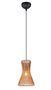 Lampa wisząca sufitowa BIJOU R31831026 RL 1x10W E27 Przędza Papierowa Czarny/Brązowy