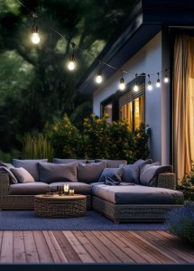 Lampa zewnętrzna CHAIN R74771132 RL 10x1W E27 Tworzywo sztuczne Czarny