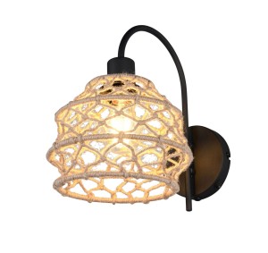 Lampa ścienna kinkiet HIVE R21681736 RL 1x10W E27 Metal/Konopie