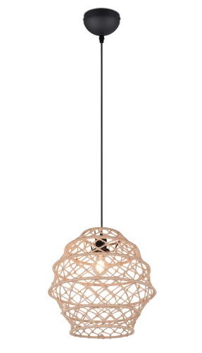 Lampa wisząca sufitowa HIVE R31681936 RL 1x10W E27 Metal/Konopie