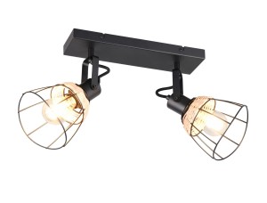 Lampa sufitowa reflektorowa Jerome R86232032 RL 2x10W E27 Metal/Ratan