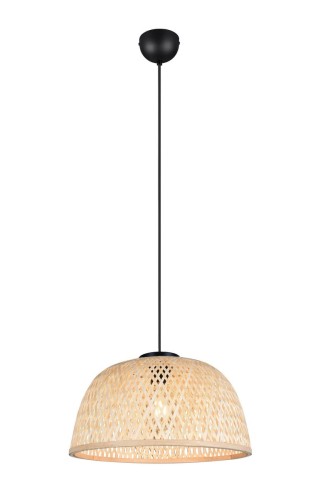 Lampa wisząca sufitowa LAURENT R36091032 RL 1x28W E27 Metal/Bambus