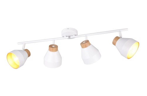 Lampa sufitowa reflektorowa VALENTIN R81924031 RL 4x10W E14 Metal Biały/Biały
