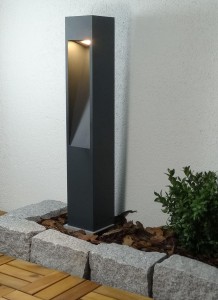 Lampa zewnętrzna słupek ogrodowy MODERN 60 Radex IP 44 1x18W GU10 Aluminium/Poliwęglan Grafit