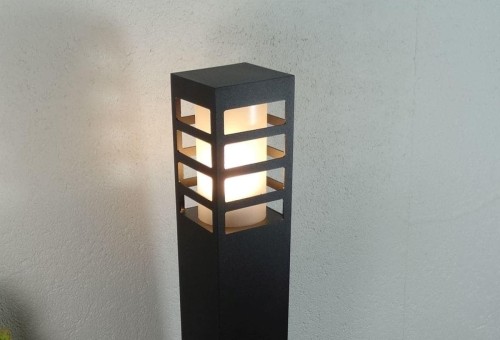 Lampa zewnętrzna słupek ogrodowy OSLO 30 Radex IP 44 1xMax18W E27 Aluminium/Poliwęglan Czarny