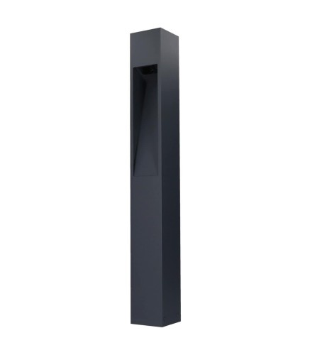 Lampa zewnętrzna słupek ogrodowy MODERN 80 Radex IP 44 Aluminium/Poliwęglan Srebrnoszary