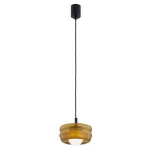 Lampa wisząca sufitowa Tevo 8816 Argon 1x4,5W G9 Stal/Szkło Bursztyn Kryjący/Opal Mat