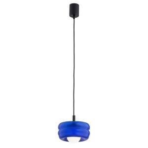 Lampa wisząca sufitowa Tevo 8818 Argon 1x4,5W G9 Szkło/Stal Lakierowana Kobalt/Opal Mat