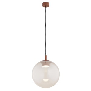 Lampa wisząca sufitowa Sacramento 8829 Argon 1x12W GX53 Szkło/Stal Lakierowana Brudny Róż Opalizowany/Terakota