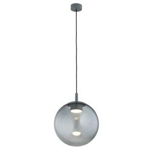 Lampa wisząca sufitowa Sacramento 8830 Argon 1x12W GX53 Szkło/Stal Lakierowana Przydymiony Zielono-Szary/Ciemna Butelkowa Zieleń