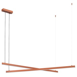 Lampa wisząca sufitowa Miami 8837 Argon 74W LED Stal Lakierowana Terakota