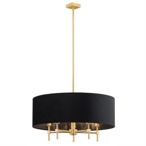 Lampa wisząca Żyrandol Abbano 2133 Argon 5xE14 7W Mosiądz, Czarny