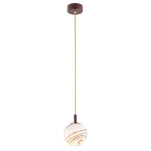 Lampa Wisząca Almiros 8452 Argon 1xE14 7W Szkło/ Stal Lakierowana, Marmurkowy