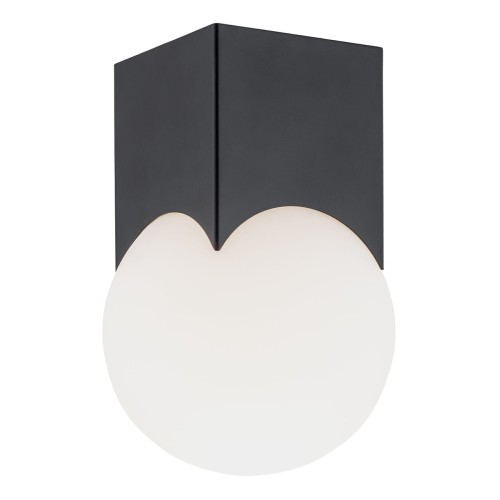 Lampa sufitowa Plafon Austin 4713 Argon 1xE14 7W Szkło/ Stal Lakierowana, Opal Mat/ Czarny Mat