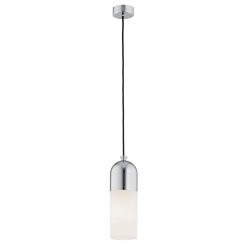 Lampa Wisząca Burgos 4211 Argon 1xE27 15W Szkło/ Stal Chromowana, Opal Mat/ Chrom