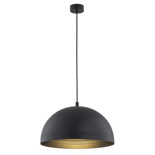 Lampa Wisząca Bonita 8242 Argon 1xE27 15W Stal Lakierowana, Czarny/ Złoty Środek