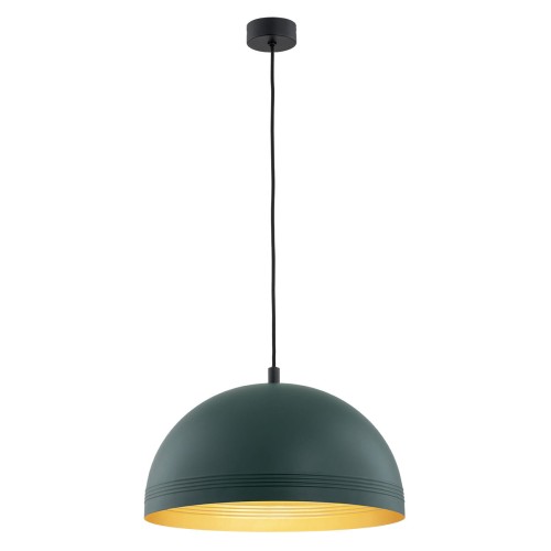 Lampa Wisząca Bonita 8243 Argon 1xE27 15W Stal Lakierowana, Zielony/ Złoty Środek
