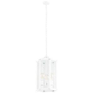 Lampa Wisząca Bodrum 1251 Argon 3xE27 15W Stal Lakierowana/ Szkło, Biały