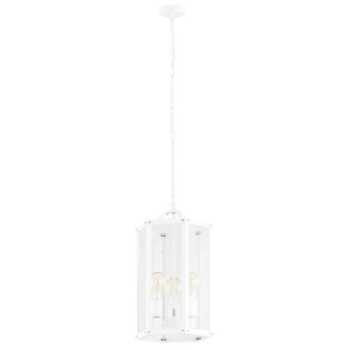 Lampa Wisząca Bodrum 1251 Argon 3xE27 15W Stal Lakierowana/ Szkło, Biały