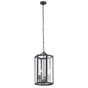 Lampa Wisząca Bodrum 1253 Argon 3xE27 15W Stal Lakierowana/ Szkło, Czarny