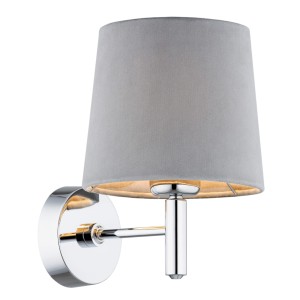 Lampa ścienna Kinkiet Bolzano Plus 4725 Argon 1xE27 15W Stal Chromowana, Ciemnoszary