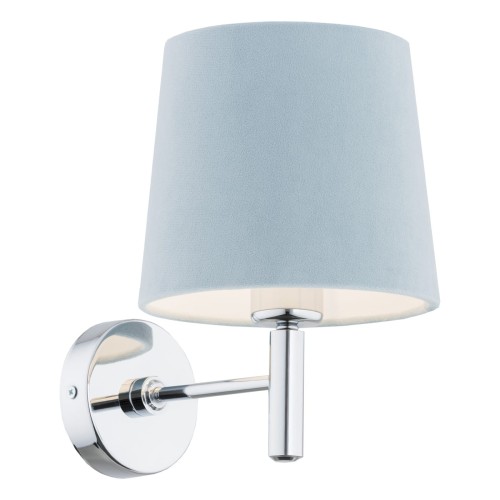 Lampa ścienna Kinkiet Bolzano 3910 Argon 1xE27 15W Stal Chromowana, Błękitny