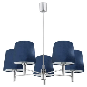 Lampa wisząca Żyrandol Bolzano 2074 Argon 5xE27 15W Stal Chromowana, Granat
