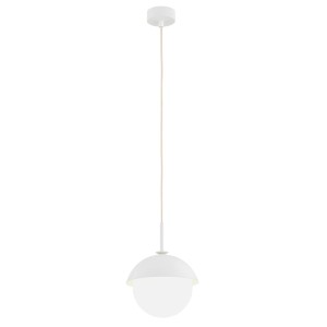 Lampa Wisząca Cappello 8294 Argon 1xE27 15W Szkło/ Stal Lakierowana, Opal Mat/ Kremowy Biały