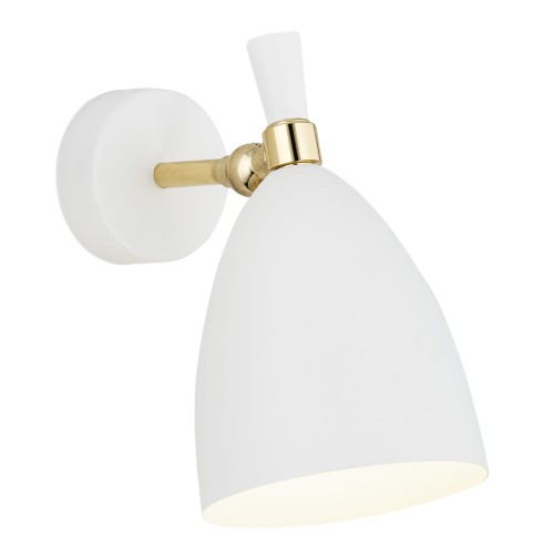 Lampa ścienna Kinkiet Charlotte 4699 Argon 1xE27 15W Stal Lakierowana/ Stal Mosiądzowana, Biały