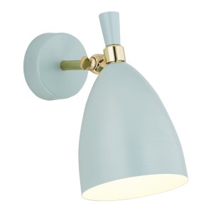 Lampa ścienna Kinkiet Charlotte 4700 Argon 1xE27 15W Stal Lakierowana/ Stal Mosiądzowana, Błękit/Mosiądz