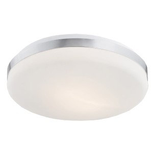 Lampa sufitowa Plafon Salado 670 Argon 2xE27 15W Szkło/ Stal Chromowana, Opal Mat/ Chrom