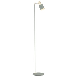 Lampa Podłogowa Doria 4271 Argon 1xE27 15W Stal Lakierowana/ Stal Mosiądzowana, Szałwia / Mosiądz