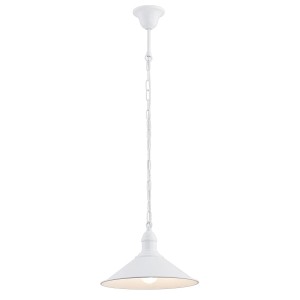 Lampa Wisząca Erba 630 Argon 1xE27 15W Stal Lakierowana, Biały mat