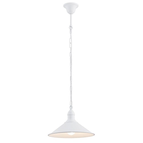 Lampa Wisząca Erba 630 Argon 1xE27 15W Stal Lakierowana, Biały mat