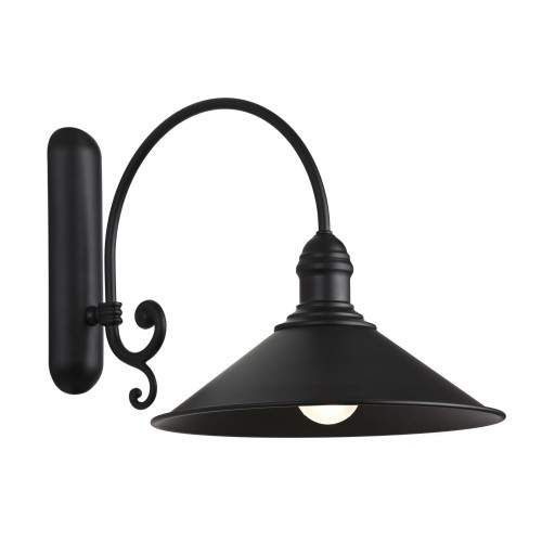 Lampa ścienna Kinkiet Erba 633 Argon 1xE27 15W Stal Lakierowana, Czarny