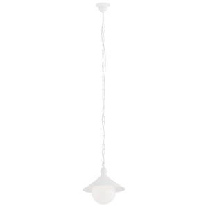 Lampa Wisząca Erba Bis 3296 Argon 1xE27 15W Stal Lakierowana/ Szkło, Biały