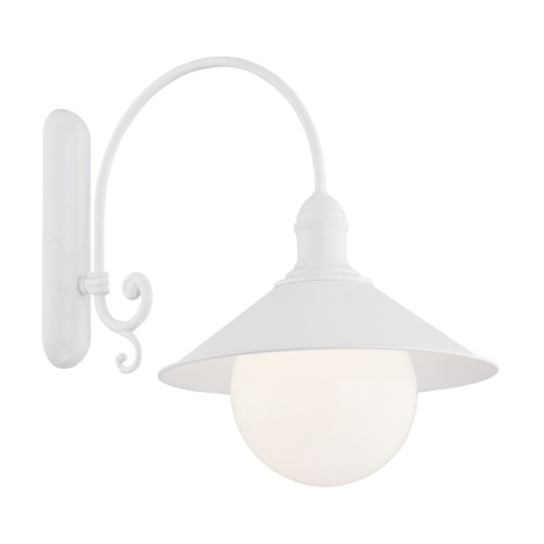 Lampa ścienna Kinkiet Erba Bis 3297 Argon 1xE27 15W Stal Lakierowana/ Szkło, Biały