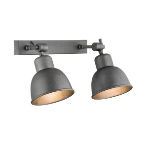 Lampa ścienna Kinkiet Eufrat 677 Argon 2xE27 15W Stal Lakierowana, Antracyt