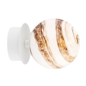 Lampa ścienna Kinkiet Fabio 8454 Argon 1xE14 7W Szkło/ Stal Lakierowana, Marmurkowy