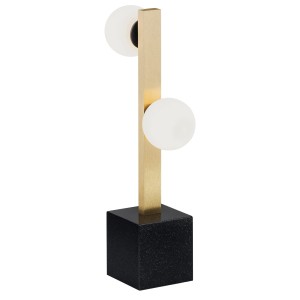 Lampa Stołowa Freemont 1044 Argon 2xG9 6W Szkło/ Mosiądz, Opal Mat/ Mosiądz Szczotkowany
