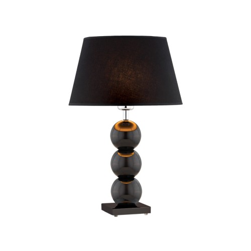 Lampa Stołowa Fudżi 3623 Argon 1xE27 15W Szkło/ Stal Chromowana, Czarny