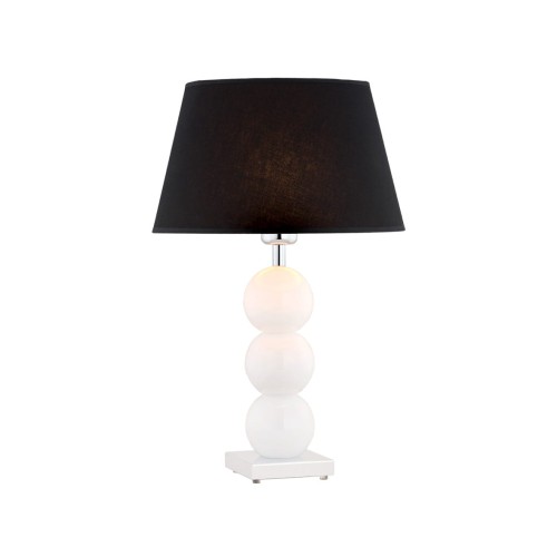 Lampa Stołowa Fudżi 3624 Argon 1xE27 15W Szkło/ Stal Chromowana, Czarny