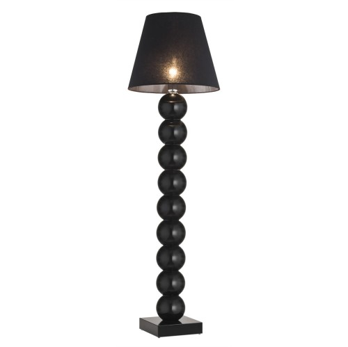 Lampa Podłogowa Fudżi 3659 Argon 1xE27 15W Szkło/ Stal Chromowana, Czarny