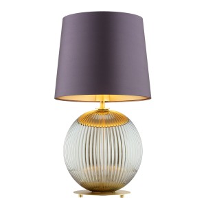 Lampa Stołowa Hamilton 8532 Argon 1xE27 15W Abażur Satynowy/ Szkło, Fioletowy-Śliwkowy