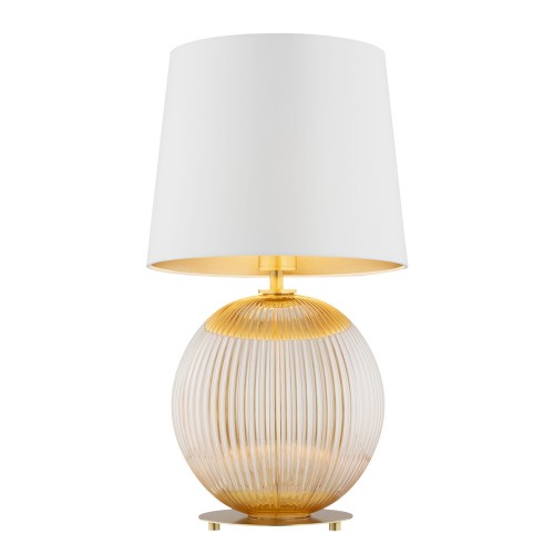 Lampa Stołowa Hamilton 8534 Argon 1xE27 15W Abażur Satynowy/ Szkło, Kremowy